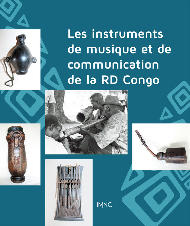La couverture du catalogue de l’exposition « Les Instruments de musique et de communication de RD Congo »