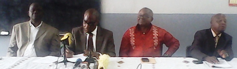 Bruno Mavungu, Martin Fayulu, Bertrand Ewanga et Joseph Kapita, lors de la matinée politique.