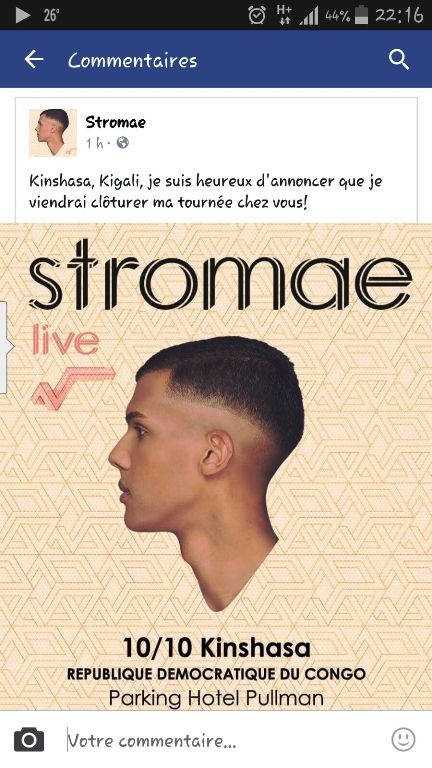 La photo et le message partagé sur Facebook par Stromae