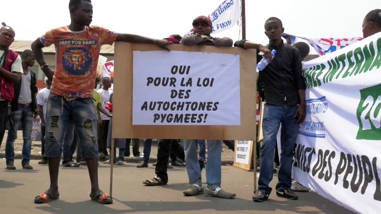 Des peuples autochtones pygmées de la RDC revendiquant leurs droits