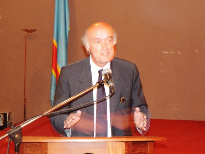 Le recteur de l’AUF,Jean-Paul de Gaudemar, lors de son séjour en RDC