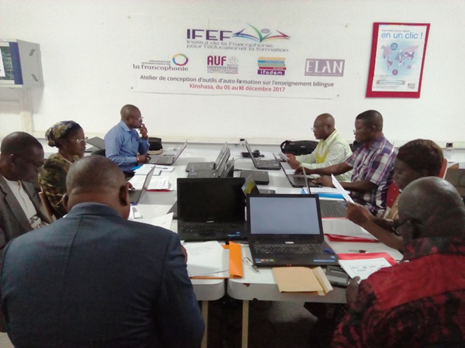 Un aperçu des experts réunis en atelier au Campus numérique de Kinshasa 