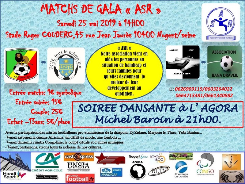 Affiche du match de gala 2019 organisé par l'association Aider Sans Regard