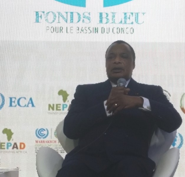 Le président Denis Sassou N'Guesso à Marrakech : « Nous appelons la communauté internationale à  soutenir le Fonds bleu  et à apporter des contributions »