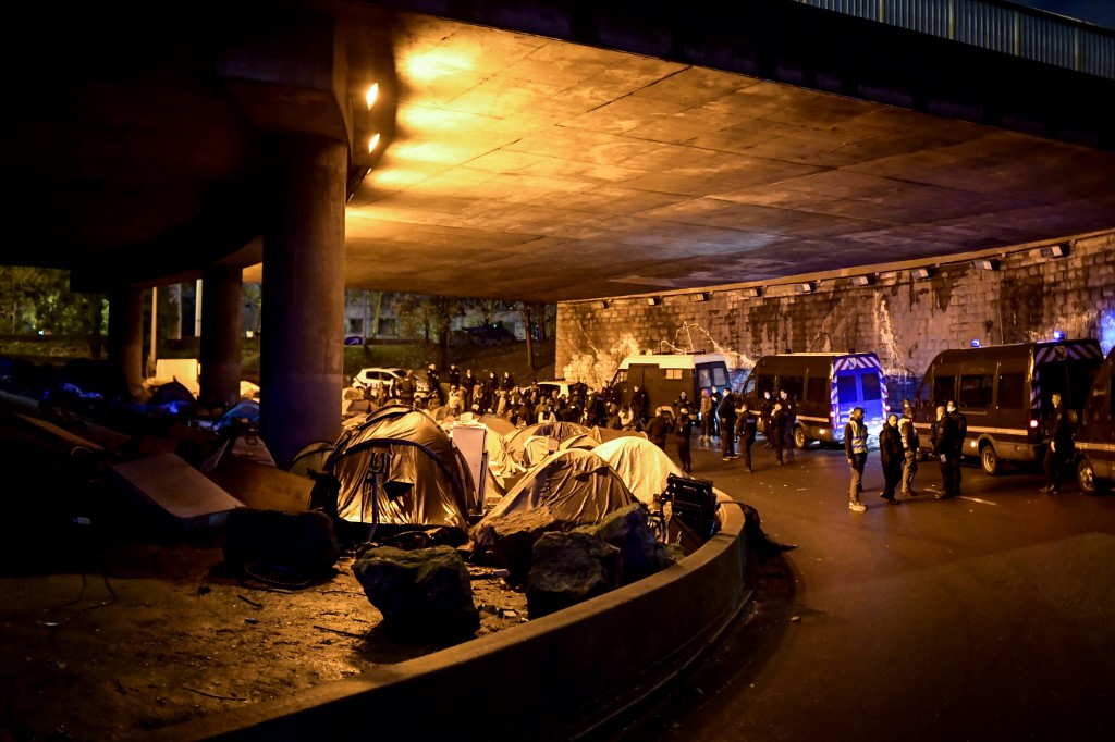 Evacuation migrants du 7 novembre à Paris