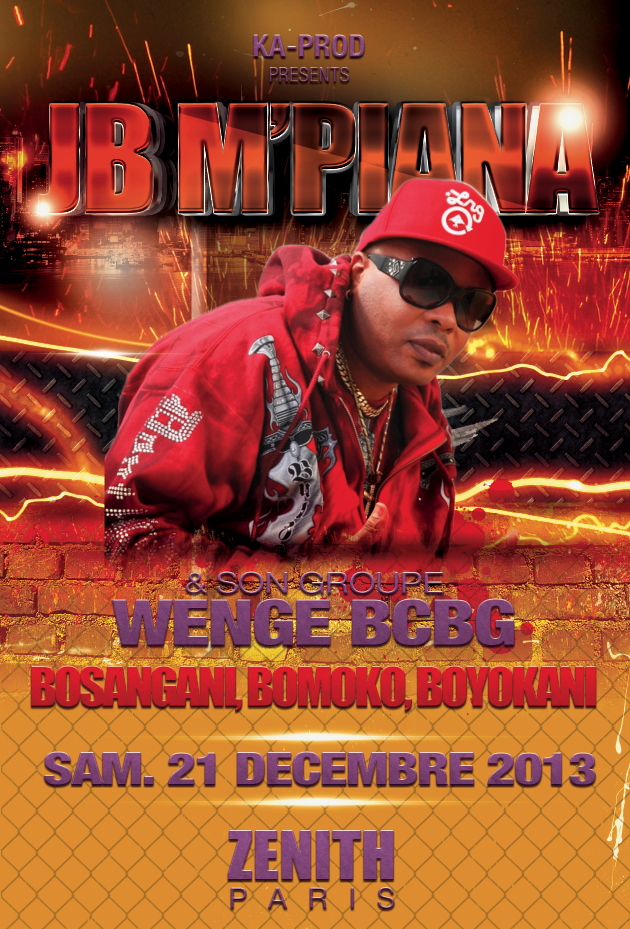 L'affiche du concert de JB Mpiana