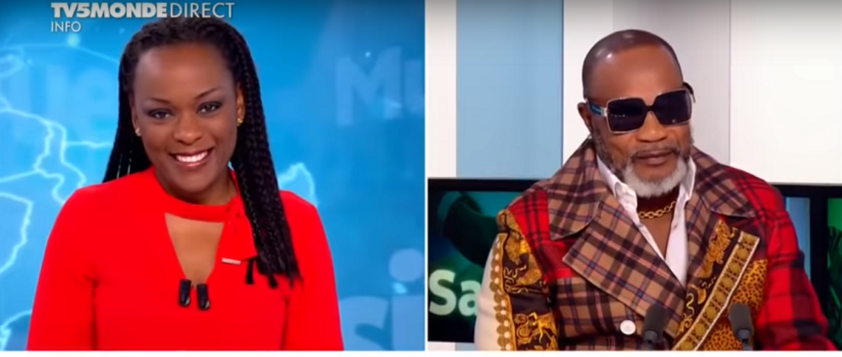 Koffi Olomide sur le plateau de TV5 MONDE avec Dominique Tchimbakala