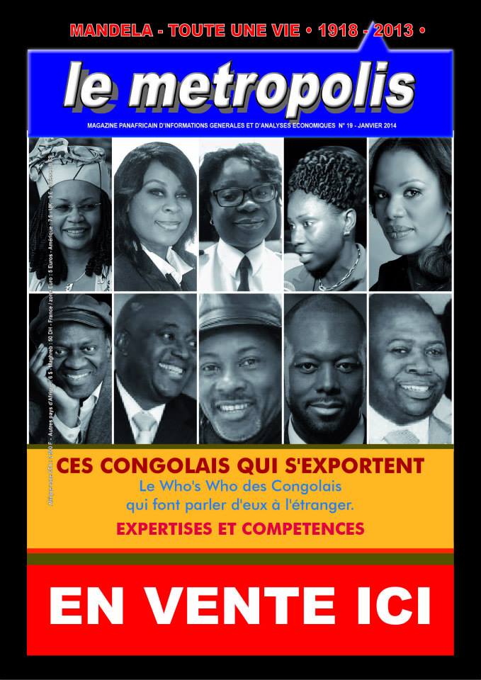 Visuel du magazine le metropolis N° 19 consacré aux "Congolais de l'étranger"