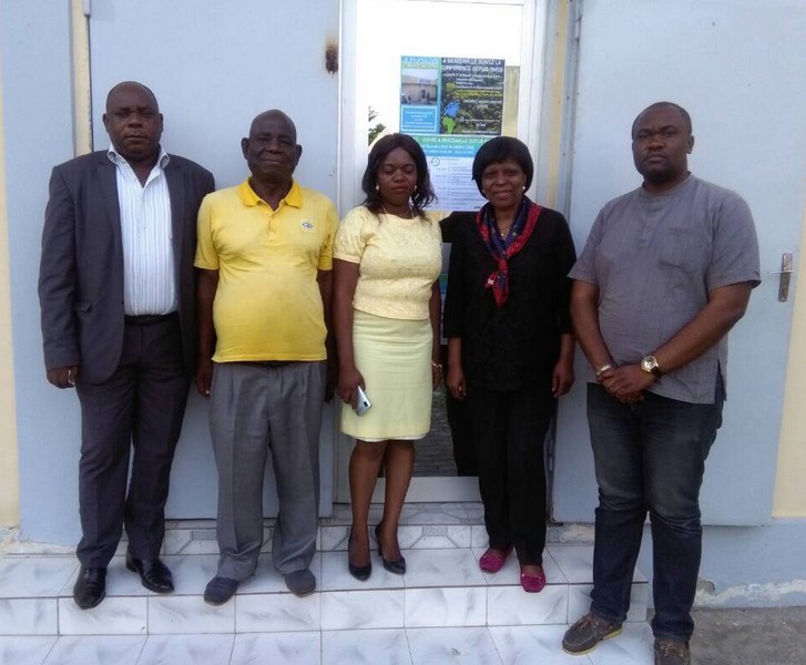 Participants à la visioconférence autour de Marguerite Homb à l'Université Marien Ngouabi de Brazzaville