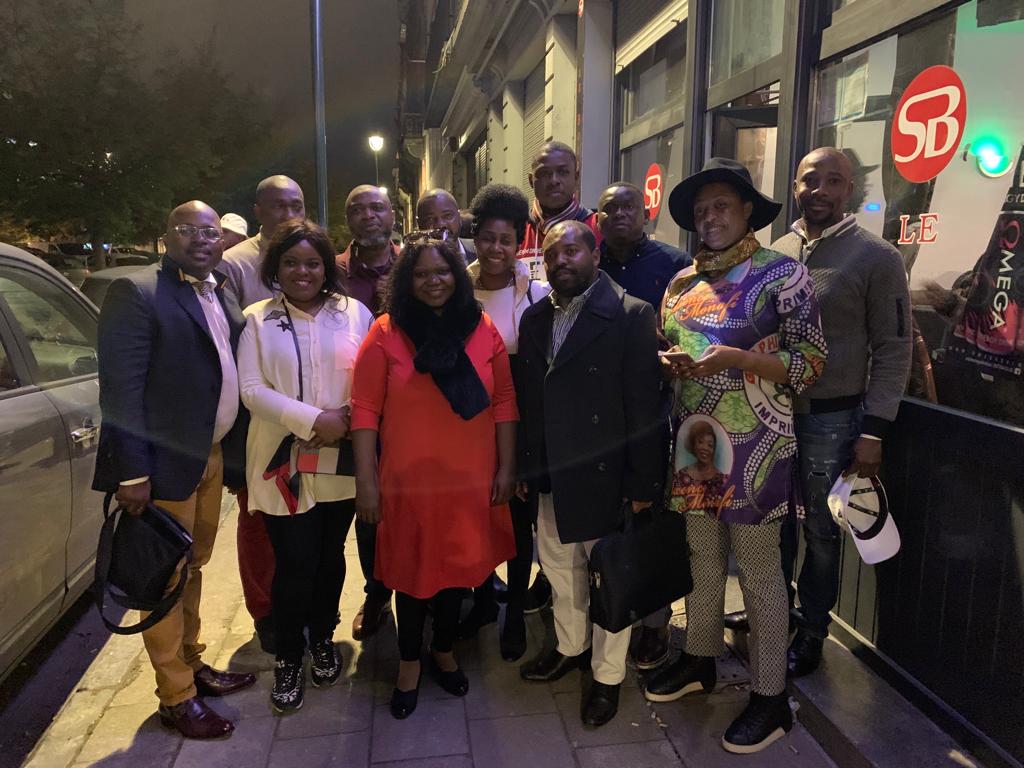Photo de groupe de la Caravane des Voix de la Diaspora lors de l'escale de la Belgique en 2019