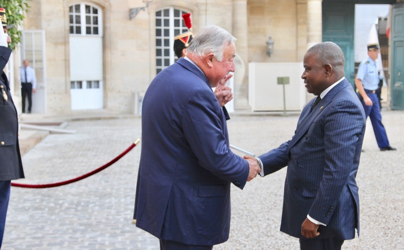 Pierre Ngolo reçu par son homologue français Gérard Larcher président du Sénat 