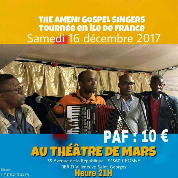 The Ameni Gospel Singers à Crosnes en France