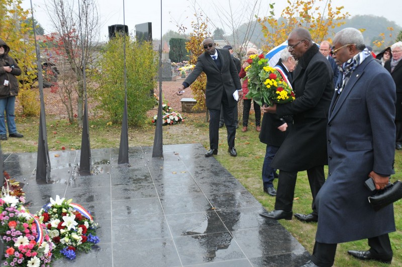 Délégation congolaise à Verquin le 15 novembre 2019 lors de l'inauguration de la Stèle en souvenir de Brazzaville, capitale de la France libre et en hommage aux combattants africains morts pour la liberté 