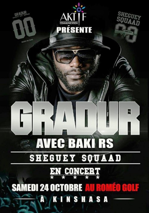 L’affiche du concert de Gradur 