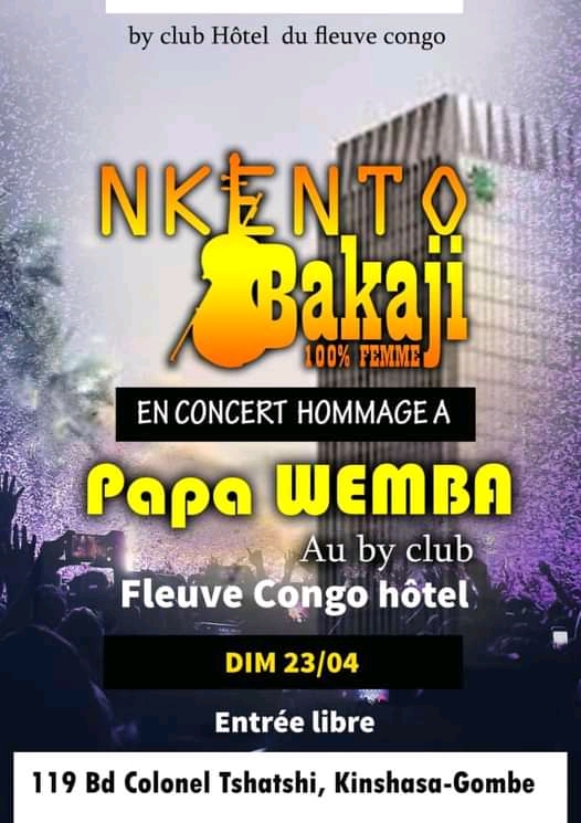 Nkento Bakaji en concert homage à Papa Wemba ce 23 avril (DR)