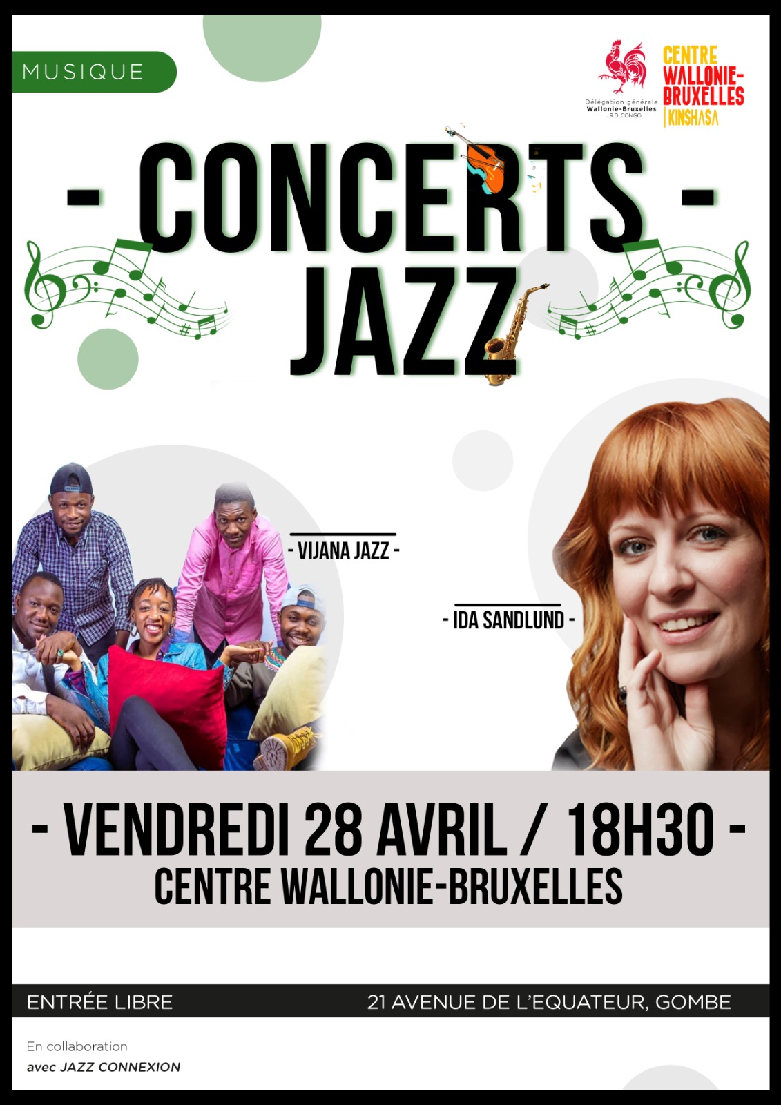 Ida Sandlund et Vijana Jazz à l’affiche à la soirée d’ouverture au CWB (DR)