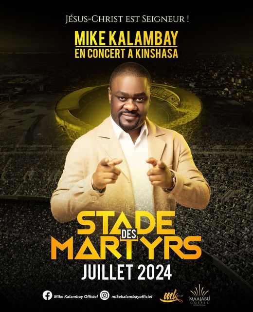 Mike Kalambay en concert au Stade des Martyrs en juillet 2024 /DR