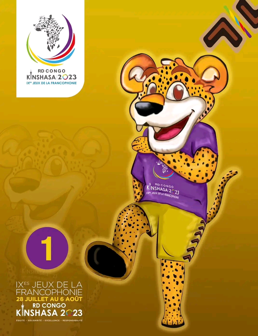 Masano, la mascotte des IXes Jeux de la Francophonie organisés à Kinshasa/ DR