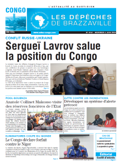 Les Dépêches de Brazzaville : Édition brazzaville du 05 juin 2024