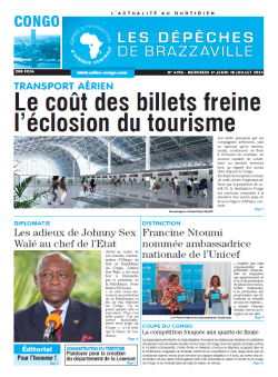 Les Dépêches de Brazzaville : Édition brazzaville du 18 juillet 2024