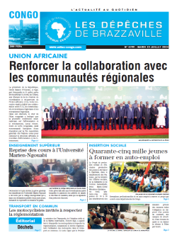 Les Dépêches de Brazzaville : Édition brazzaville du 23 juillet 2024