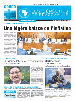 Les Dépêches de Brazzaville : Édition brazzaville du 25 juillet 2024