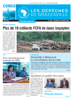 Les Dépêches de Brazzaville : Édition brazzaville du 24 janvier 2025