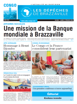 Les Dépêches de Brazzaville : Édition brazzaville du 03 février 2025