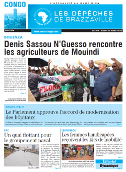 Les Dépêches de Brazzaville : Édition brazzaville du 25 mars 2025