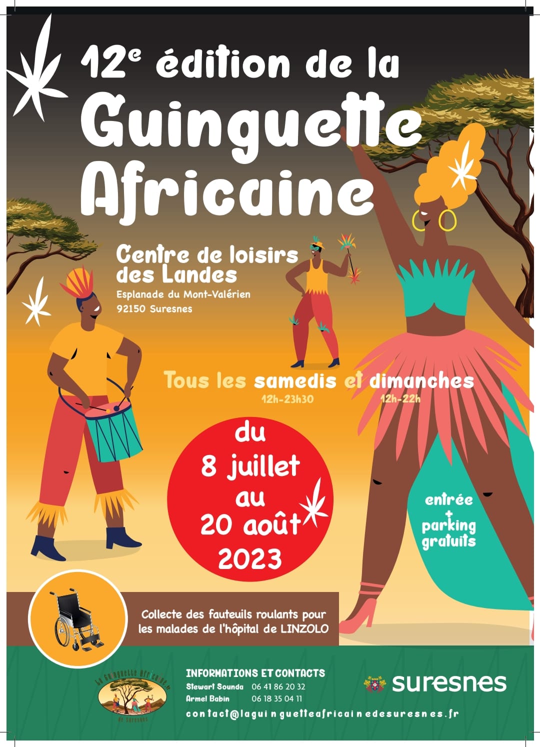 Affiche 12e édition de la guinguette africaine de Suresnes, France