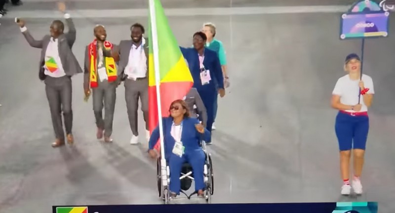 Capture d'écran -Cérémonie d'ouverture Jeux paralympiques Paris 2024-République du Congo