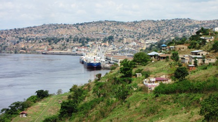 Une vue du port de Matadi 