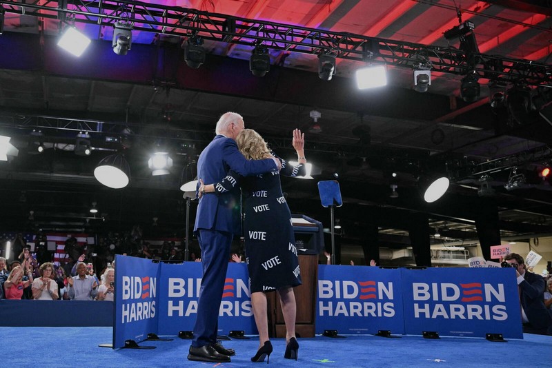 Le président américain sortant Joe Biden, alors en campagne pour sa réélection à Raleigh en Caroline du Nord le 28 juin 