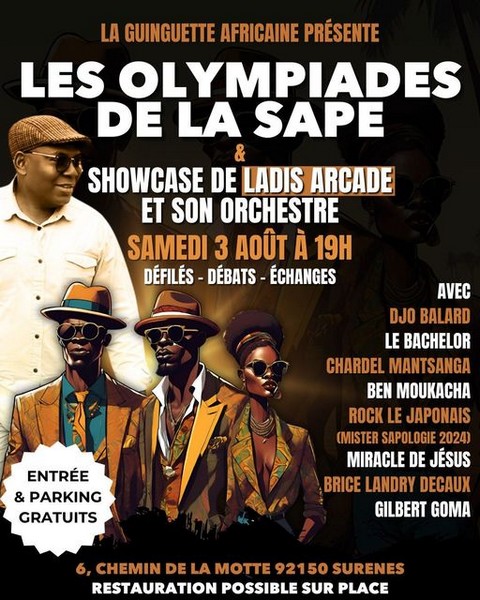 Visuel la guinguette africaine de Suresnes -Les olympiades de la Sape samedi 3 août 2024