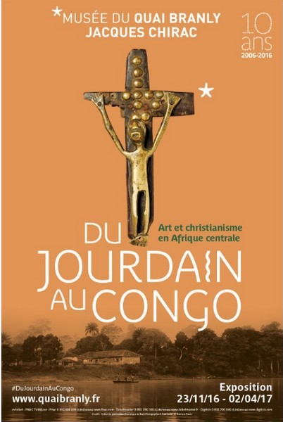 Visuel sur l'exposition au Quai Branly Jacques Chirac "Du Jourdain au Congo, Art et christianisme en Afrique centrale