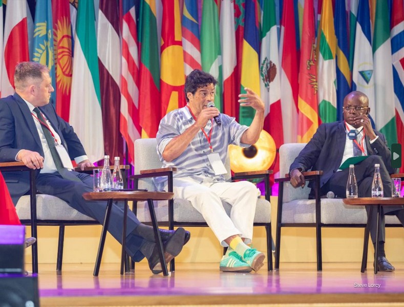 Rai Souza Vieira de Oliveira paneliste lors de la conférence Le sport change la donne à l'Unesco, Paris 24 juillet 2024