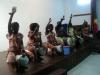 Les percussionnistes du groupe Ngoma za Kongo et leurs tam-tams ©Adiac