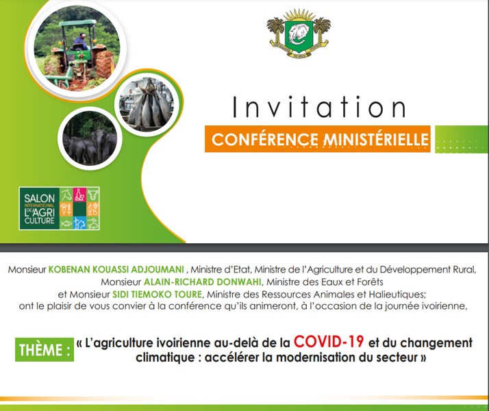 Visuel conf ministérielle Côte d'Ivoire au Salon de l'Agriculture 2022