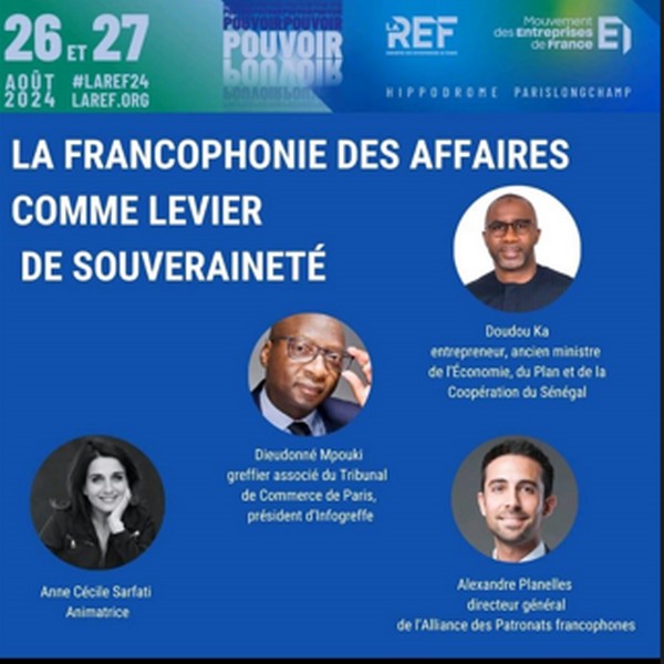 Visuel Talk REF 2024 -La Francophonie des affaires comme levier de souveraineté